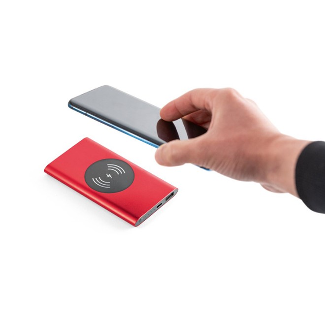 Bateria portátil e carregador wireless com bateria de lítio 4.000 mAh Personalizada Bateria portátil e carregador wireless com bateria de lítio 4.000 mAh Personalizada