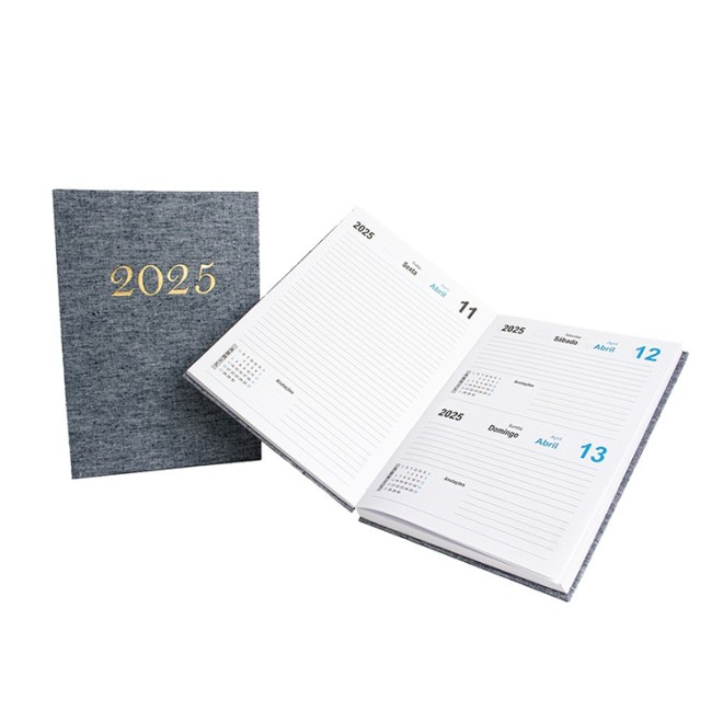Agenda Diária 2025 Linho Personalizada Agenda Diária 2025 Linho Personalizada