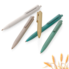 Caneta Esferográfica Biodegradável Com Fibra De Trigo.