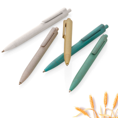 Caneta Esferográfica Biodegradável Com Fibra De Trigo.