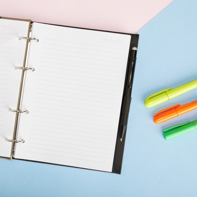 Caderno Fichário de Couro Sintético Personalizado Caderno Fichário de Couro Sintético Personalizado