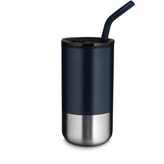 Copo Inox com Canudo 500ml Personalizado Copo Inox com Canudo 500ml Personalizado