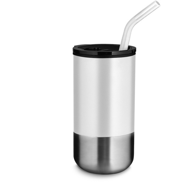 Copo Inox com Canudo 500ml Personalizado Copo Inox com Canudo 500ml Personalizado