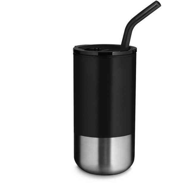 Copo Inox com Canudo 500ml Personalizado Copo Inox com Canudo 500ml Personalizado