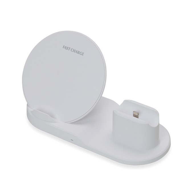 Estação De Carregamento 3 Em 1 Para Celular, Smartwatch E Fones Tipo Airpods Estação De Carregamento 3 Em 1 Para Celular, Smartwatch E Fones Tipo Airpods