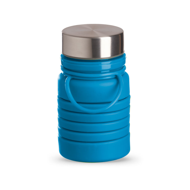 Garrafa Em Silicone Retrátil Com Alça Garrafa Em Silicone Retrátil Com Alça