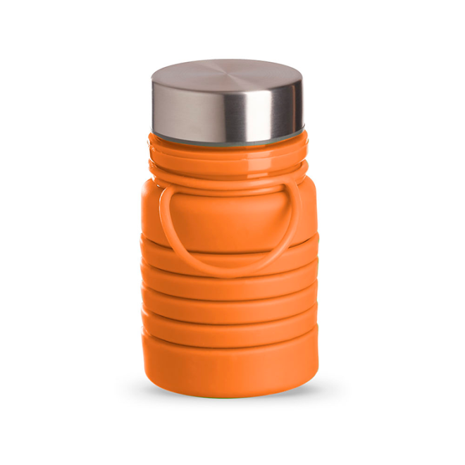Garrafa Em Silicone Retrátil Com Alça Garrafa Em Silicone Retrátil Com Alça