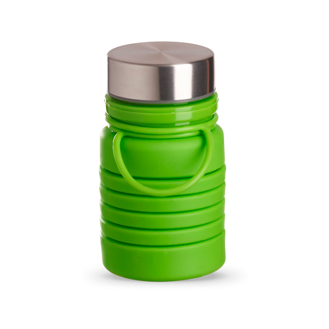Garrafa Em Silicone Retrátil Com Alça Garrafa Em Silicone Retrátil Com Alça
