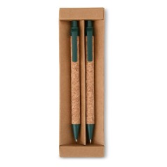 Kit Ecológico Caneta e Lapiseira Cortiça Personalizado