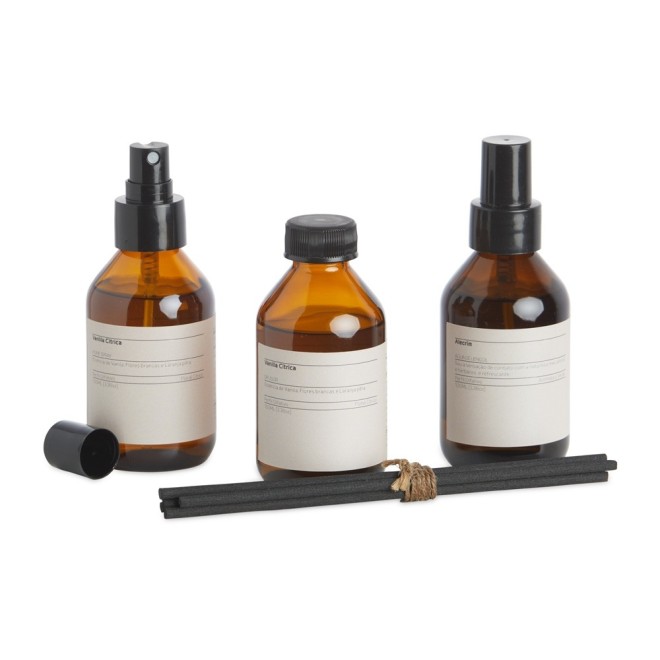 Kit com 3 Aromas para Ambiente Com Logotipo Kit com 3 Aromas para Ambiente Com Logotipo