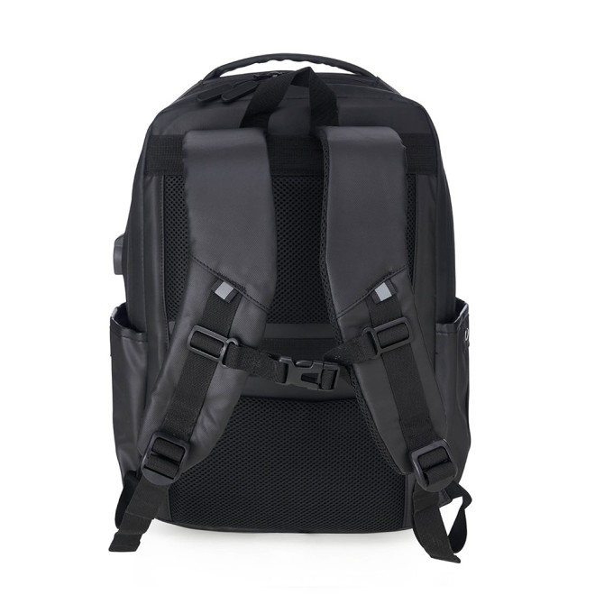 Mochila Couro Sintético Usb 20 Litros Mochila Couro Sintético Usb 20 Litros