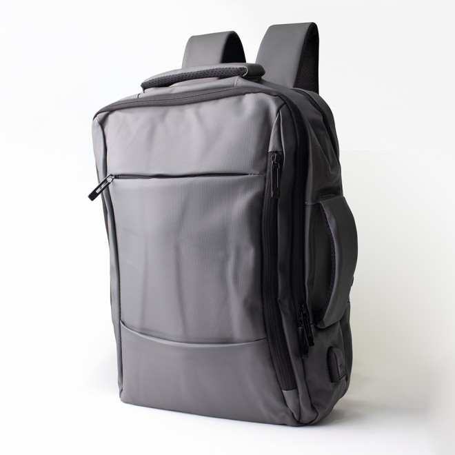 Mochila Couro Sintético USB 23 Litros Personalizada Mochila Couro Sintético USB 23 Litros Personalizada