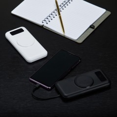 Power Bank 10.000mAh com Carregamento via Indução ou via Cabo Personalizado Power Bank 10.000mAh com Carregamento via Indução ou via Cabo Personalizado