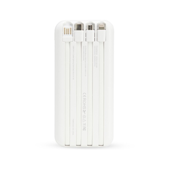 Power Bank 10.000mAh com Carregamento via Indução ou via Cabo Personalizado Power Bank 10.000mAh com Carregamento via Indução ou via Cabo Personalizado