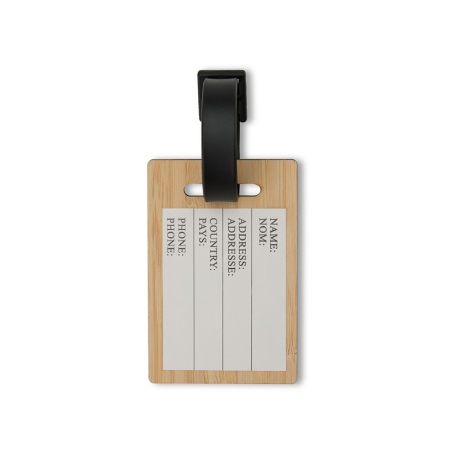 Tag Identificador de Bagagem em Bambu Personalizada Tag Identificador de Bagagem em Bambu Personalizada
