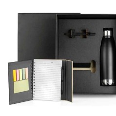 Kit Garrafa, Caderno E Caneta Personalizado com Logo Kit Garrafa, Caderno E Caneta Personalizado com Logo