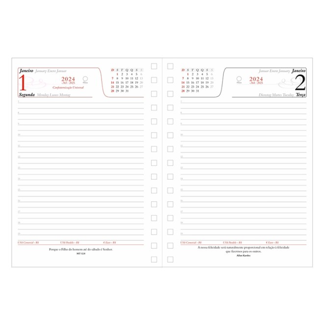 Agenda diária 2025 Personalizada para Brindes Agenda diária 2025 Personalizada para Brindes