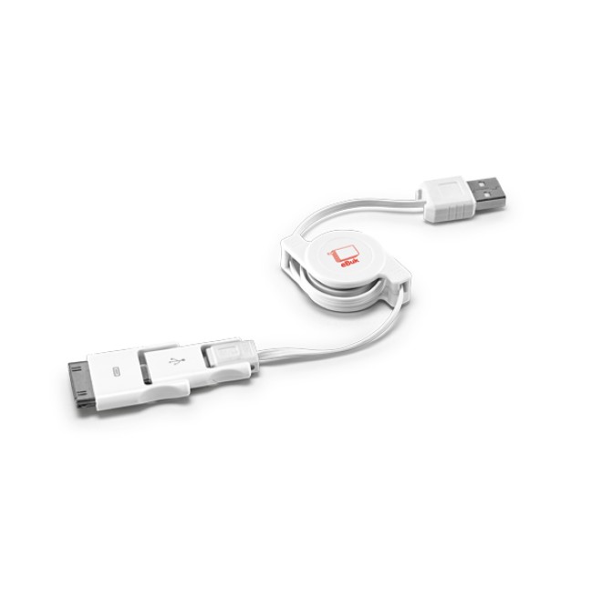 Cabo Usb Retrátil 3 Em 1 Personalizado Cabo Usb Retrátil 3 Em 1 Personalizado
