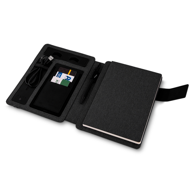Caderno Com Powerbank Personalizado Caderno Com Powerbank Personalizado