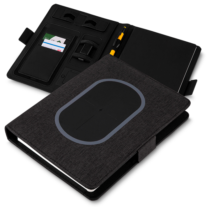 Caderno De Anotações Com Powerbank 4.000 Mah Personalizado Caderno De Anotações Com Powerbank 4.000 Mah Personalizado