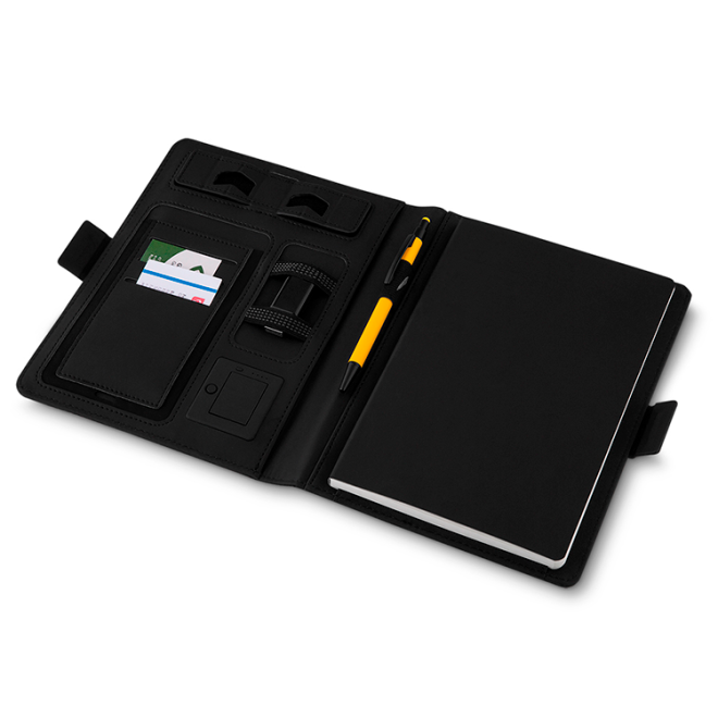 Caderno De Anotações Com Powerbank 4.000 Mah Personalizado Caderno De Anotações Com Powerbank 4.000 Mah Personalizado