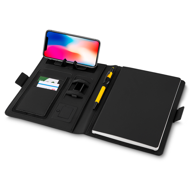 Caderno De Anotações Com Powerbank 4.000 Mah Personalizado Caderno De Anotações Com Powerbank 4.000 Mah Personalizado