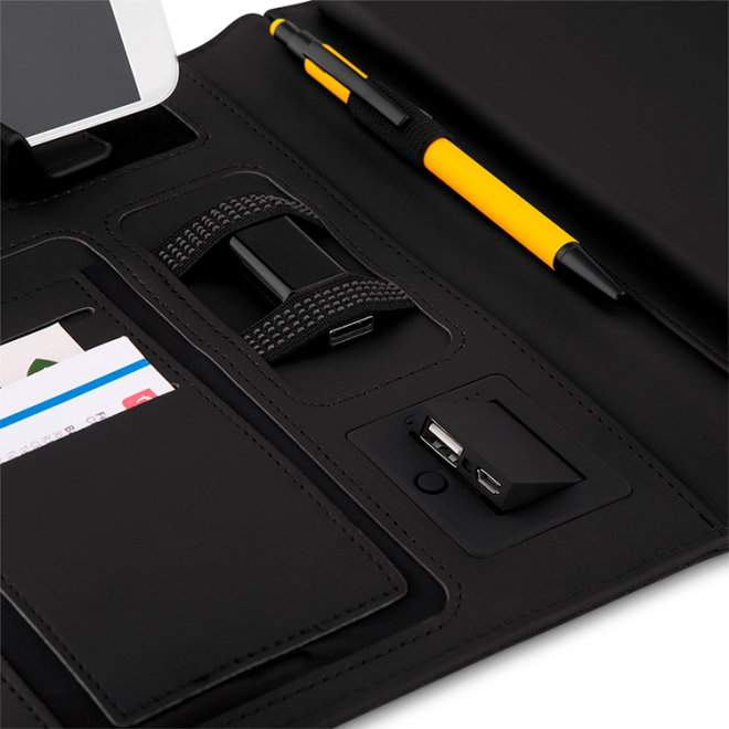 Caderno De Anotações Com Powerbank 4.000 Mah Personalizado Caderno De Anotações Com Powerbank 4.000 Mah Personalizado