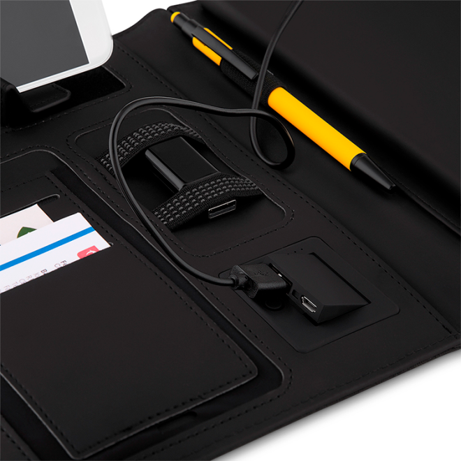 Caderno De Anotações Com Powerbank 4.000 Mah Personalizado Caderno De Anotações Com Powerbank 4.000 Mah Personalizado