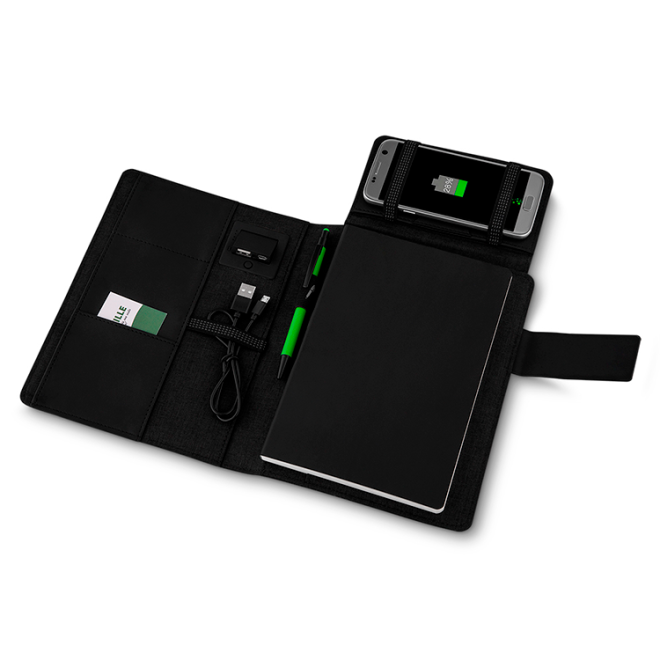 Caderno De Anotações Com Powerbank Indução Personalizado Caderno De Anotações Com Powerbank Indução Personalizado