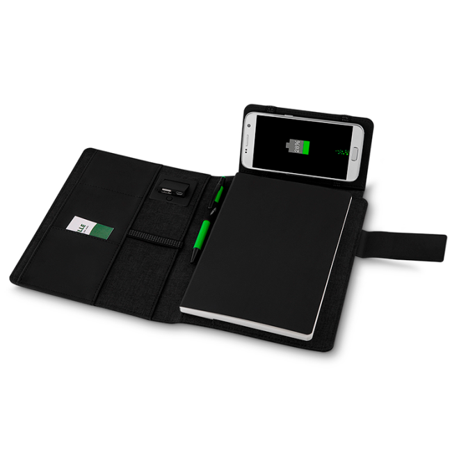 Caderno De Anotações Com Powerbank Indução Personalizado Caderno De Anotações Com Powerbank Indução Personalizado