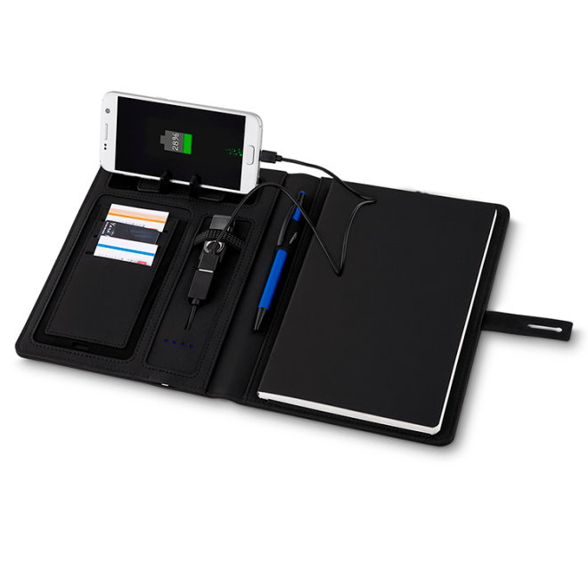 Caderno De Anotações Com Powerbank Indução Personalizado Caderno De Anotações Com Powerbank Indução Personalizado