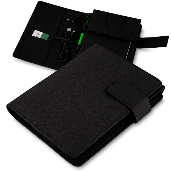 Caderno De Anotações Com Powerbank Indução Personalizado Caderno De Anotações Com Powerbank Indução Personalizado