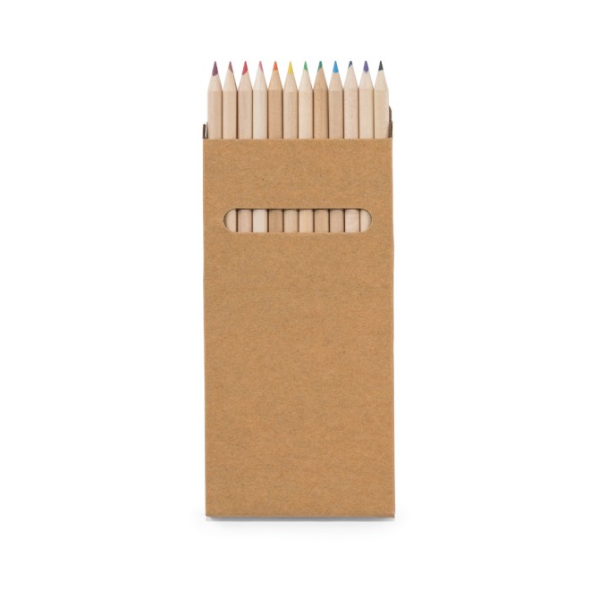 Caixa De Cartão Com 12 Lápis De Cor Personalizado Caixa De Cartão Com 12 Lápis De Cor Personalizado