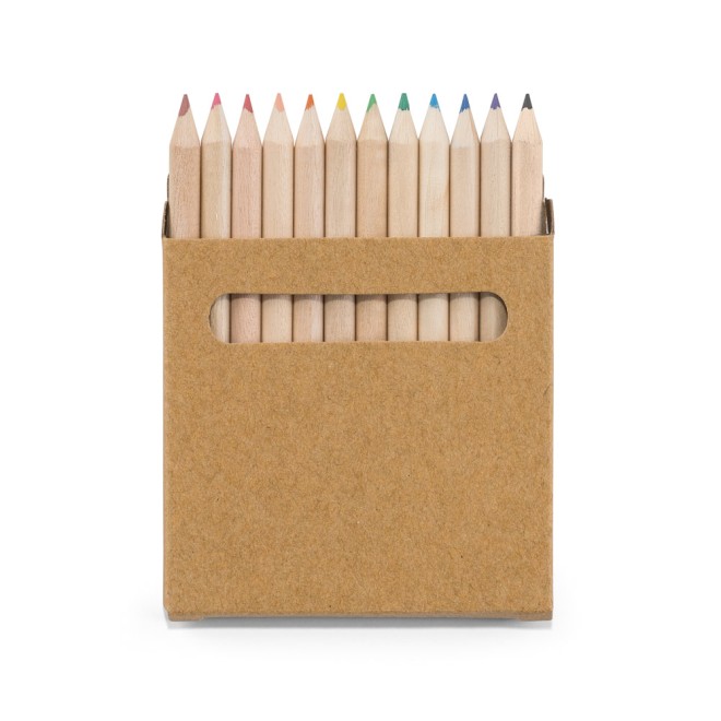 Caixa De Cartão Com 12 Mini Lápis De Cor Personalizado Caixa De Cartão Com 12 Mini Lápis De Cor Personalizado