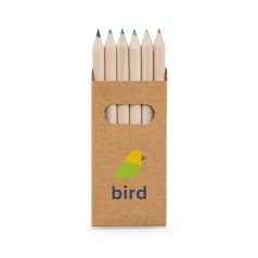 Caixa De Cartão Com 6 Mini Lápis De Cor Personalizado Caixa De Cartão Com 6 Mini Lápis De Cor Personalizado