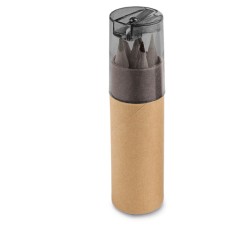 Caixa De Cartão Com 6 Mini Lápis De Cor Personalizado Caixa De Cartão Com 6 Mini Lápis De Cor Personalizado