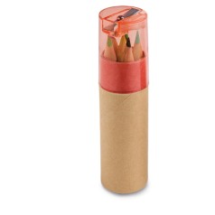 Caixa De Cartão Com 6 Mini Lápis De Cor Personalizado Caixa De Cartão Com 6 Mini Lápis De Cor Personalizado