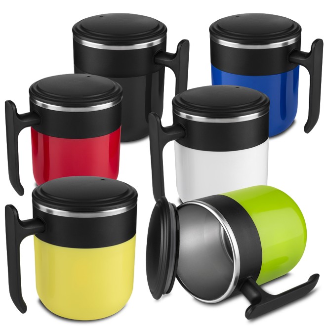 Caneca Plástica 300Ml Personalizada Com Inox Na Parte Interna Caneca Plástica 300Ml Personalizada Com Inox Na Parte Interna