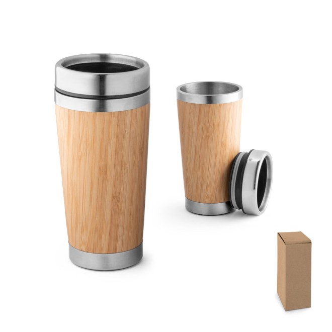 Copo De Viagem Em Bambu E Inox Personalizado Copo De Viagem Em Bambu E Inox Personalizado