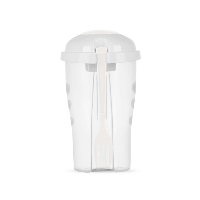 Copo Salada Com Garfo E Suporte Para Molho Personalizado Copo Salada Com Garfo E Suporte Para Molho Personalizado