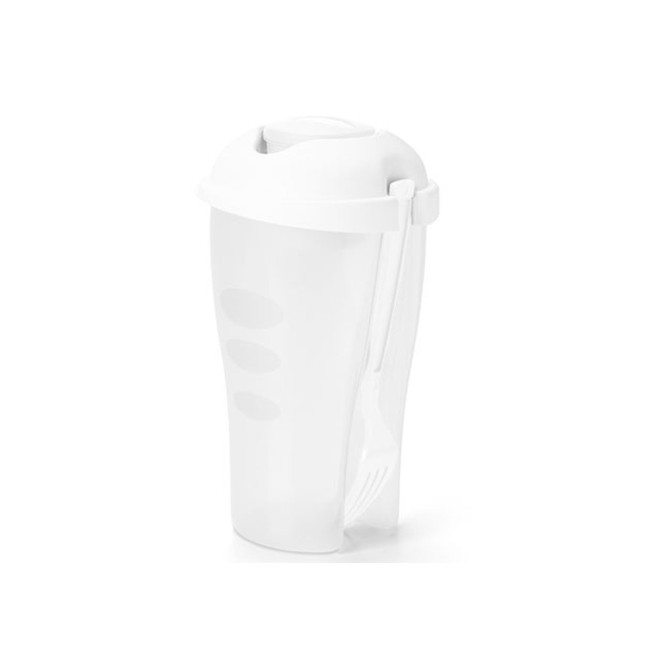 Copo Salada Com Garfo E Suporte Para Molho Personalizado Copo Salada Com Garfo E Suporte Para Molho Personalizado