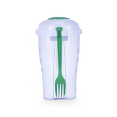 Copo Salada Com Garfo E Suporte Para Molho Personalizado Copo Salada Com Garfo E Suporte Para Molho Personalizado
