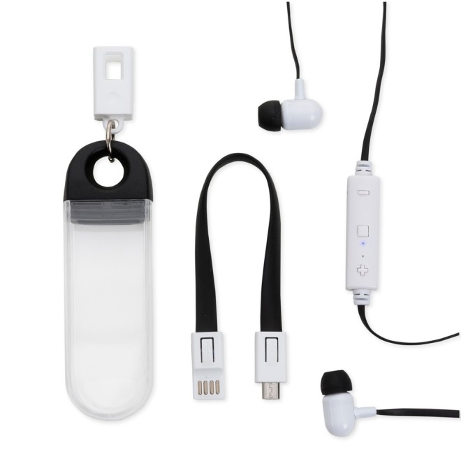 Fone De Ouvido Bluetooth Com Estojo E Cabo Personalizado Fone De Ouvido Bluetooth Com Estojo E Cabo Personalizado
