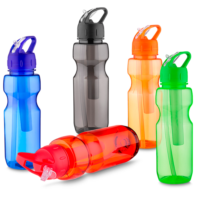 Garrafa Plástica Com Porta Gelo Personalizada Garrafa Plástica Com Porta Gelo Personalizada