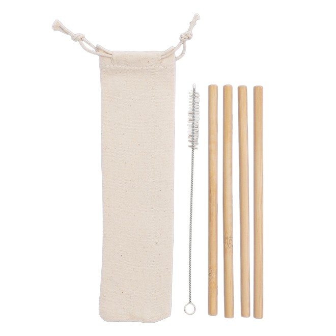 Kit Canudos De Bambu Com Escova De Limpeza Personalizado Kit Canudos De Bambu Com Escova De Limpeza Personalizado