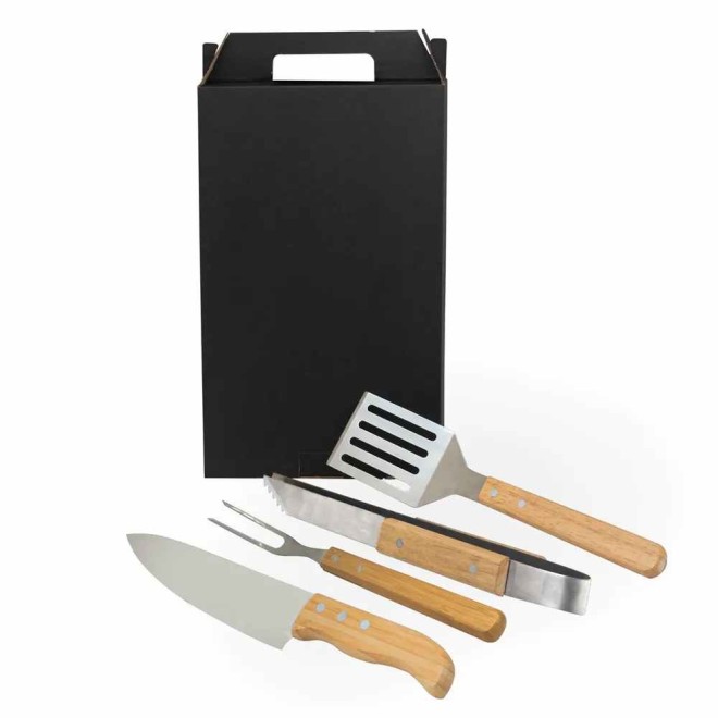 Kit Churrasco 4 Peças Personalizado com Logo Kit Churrasco 4 Peças Personalizado com Logo