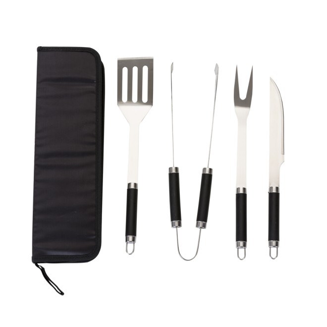 Kit Churrasco 4 Peças Personalizado Com Logo Kit Churrasco 4 Peças Personalizado Com Logo