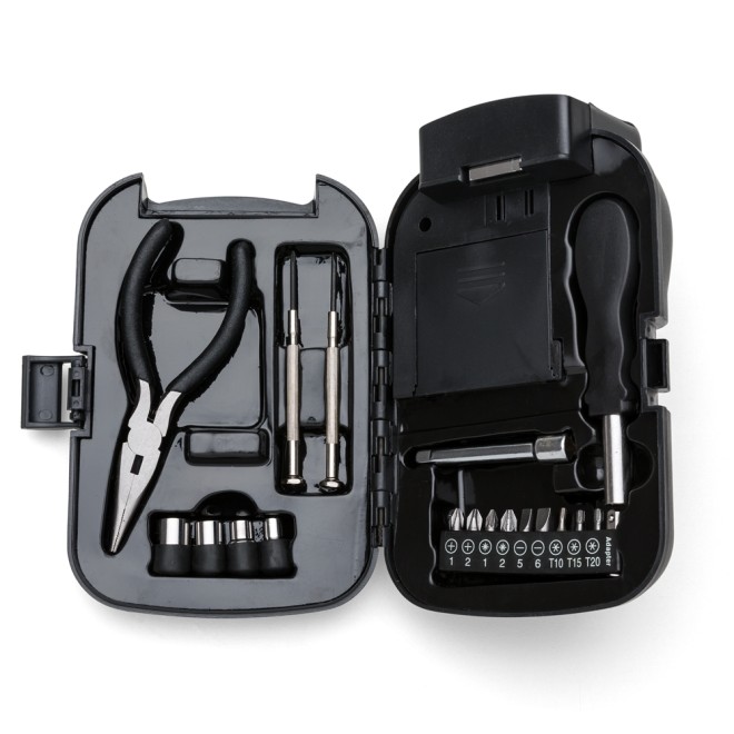 Kit Ferramenta 19 Peças Com Lanterna Personalizado Kit Ferramenta 19 Peças Com Lanterna Personalizado