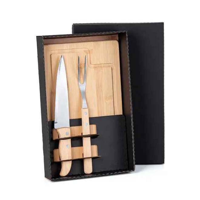 Kit para Churrasco / Cozinha em Bambu / Madeira com Logo Kit para Churrasco / Cozinha em Bambu / Madeira com Logo