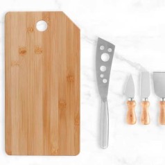 Kit para Queijo Em Bambu / Inox Oregon Personalizado
